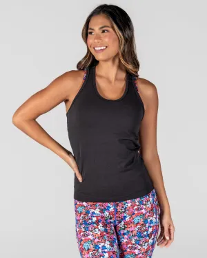 Essential Seamless Tank Long - Black