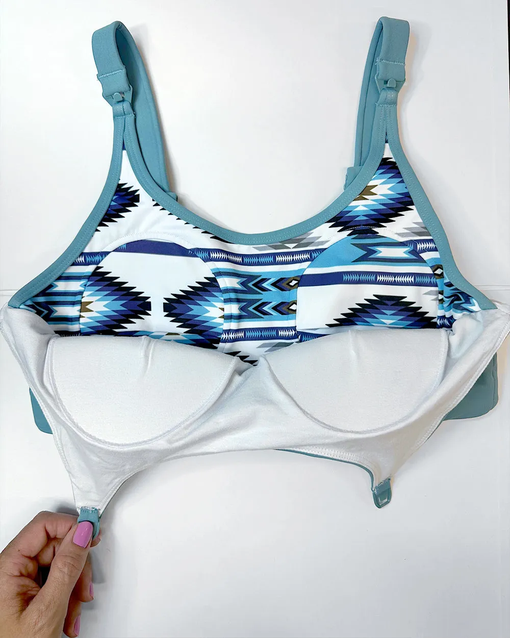 Everyday Active Pumping Bra (Blue Aztec)