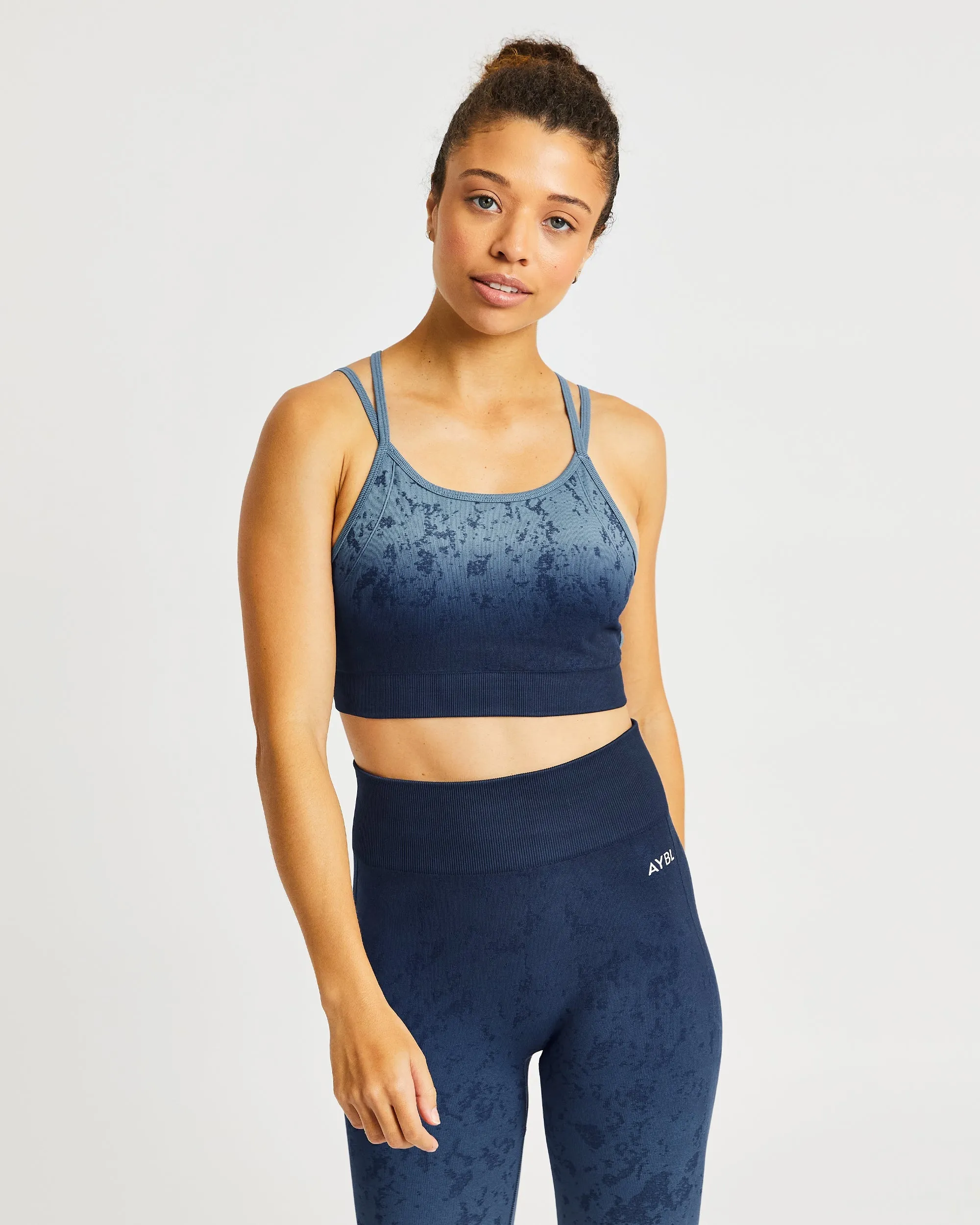 Flare seamless sports bra - blue