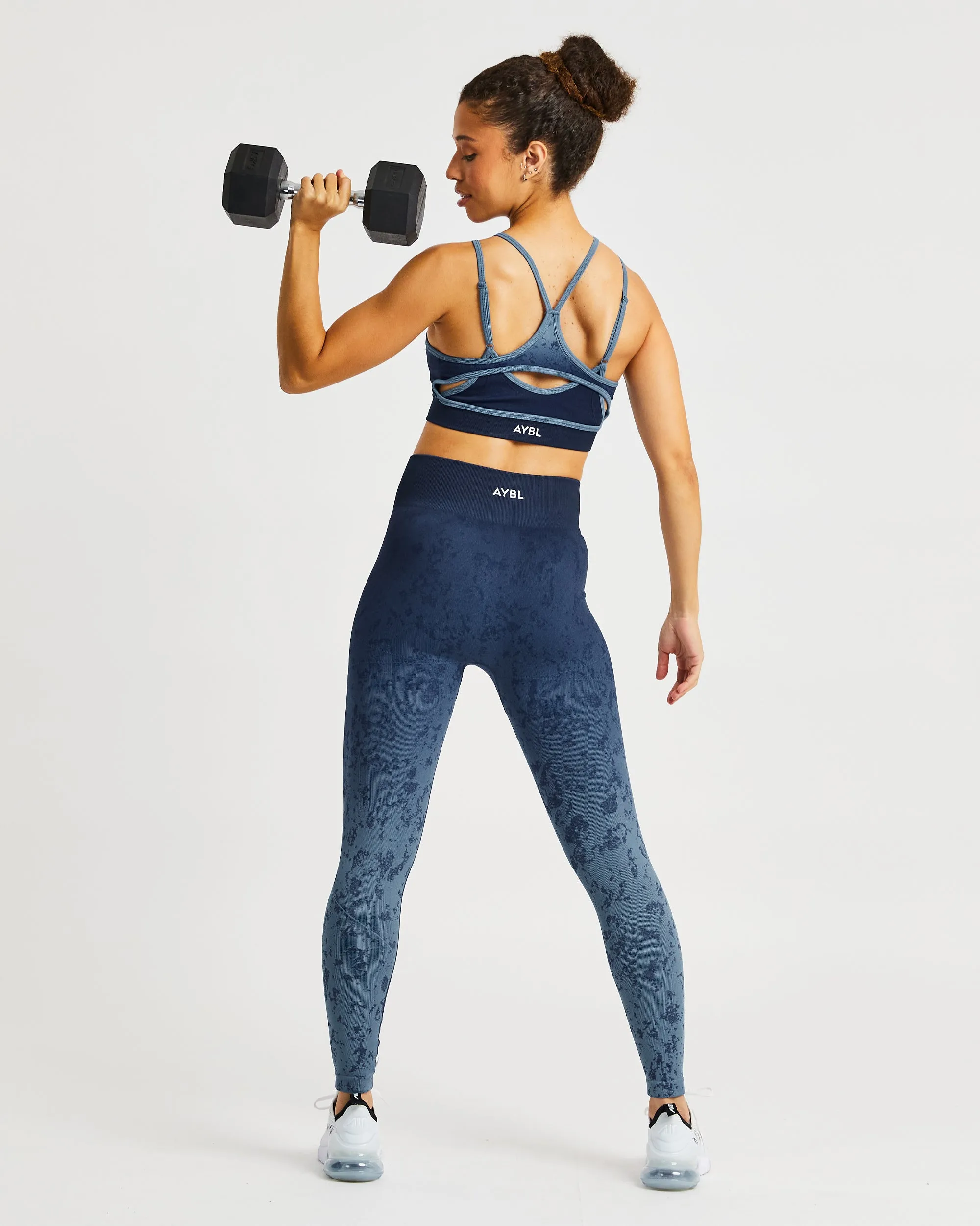 Flare seamless sports bra - blue