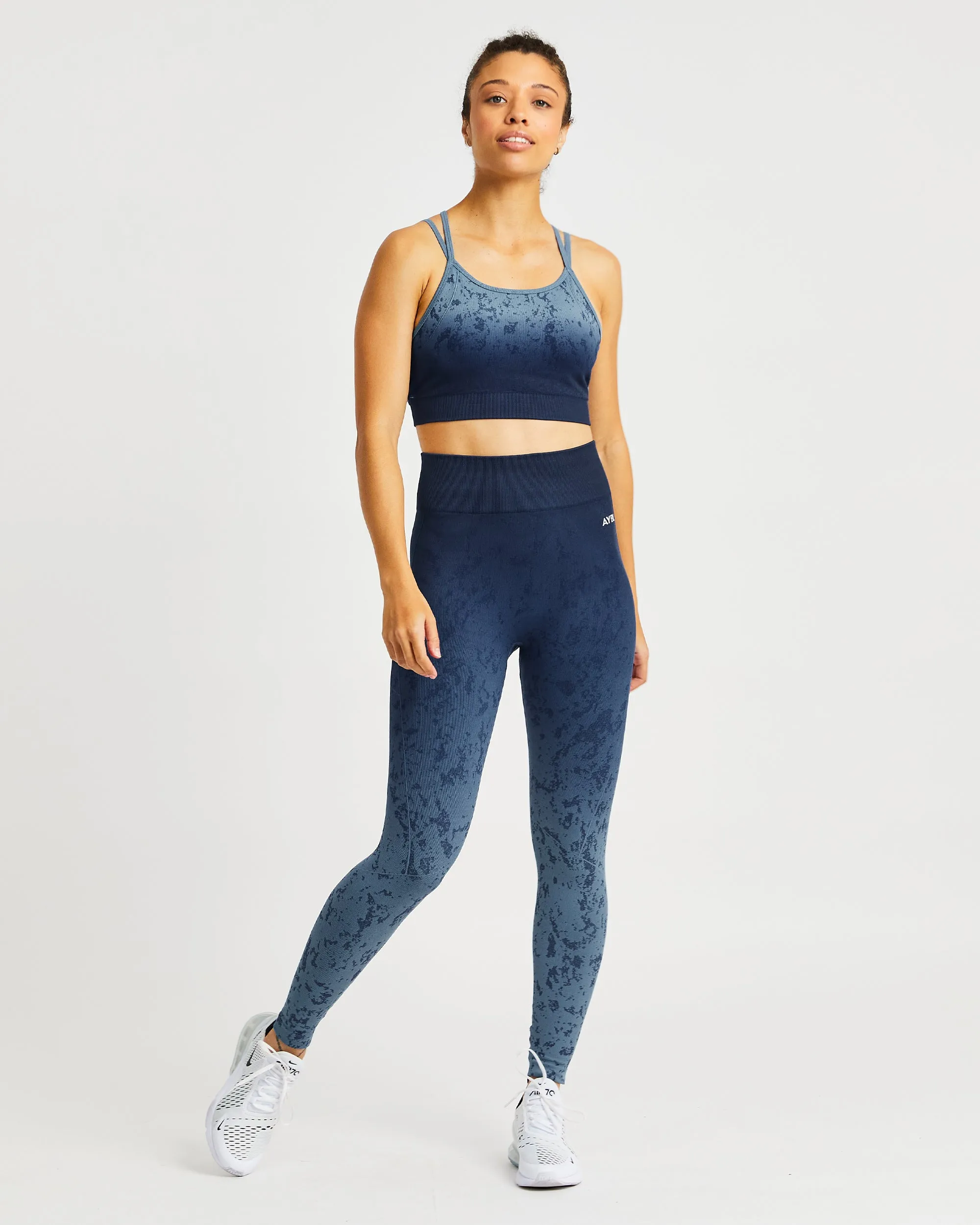 Flare seamless sports bra - blue