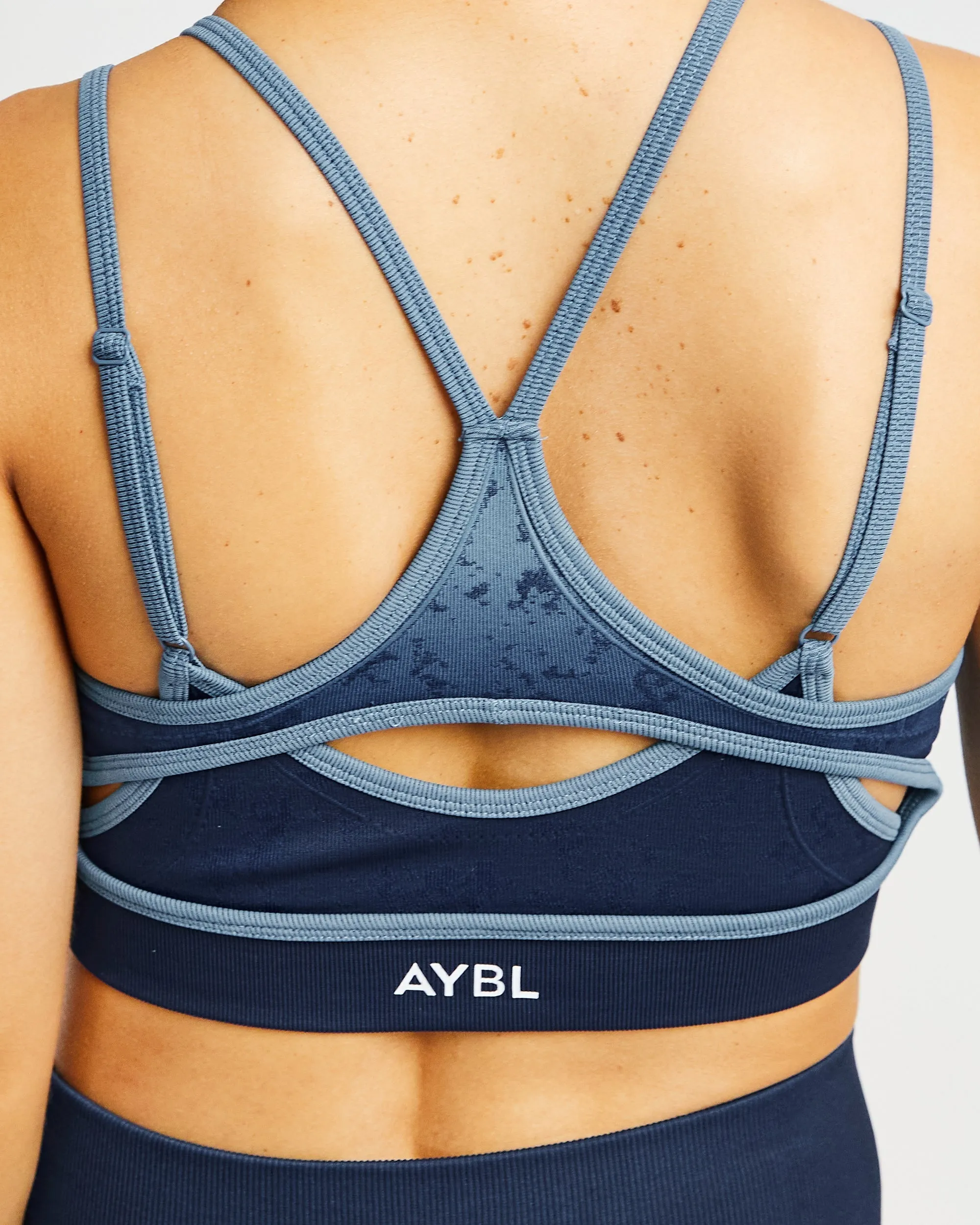 Flare seamless sports bra - blue