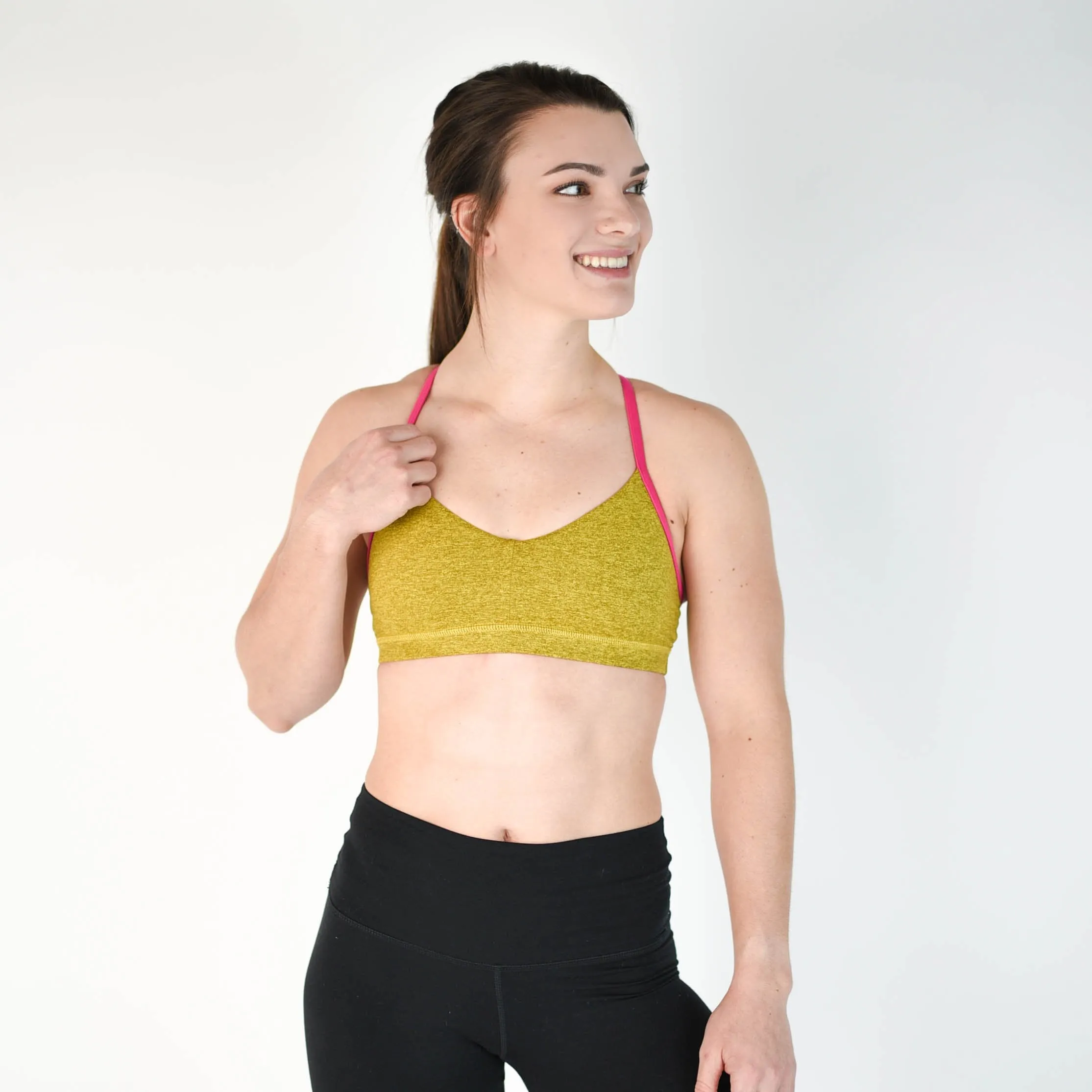 FLEO Reinette Sports Bra - Bronze Bamboo   Cabaret Straps