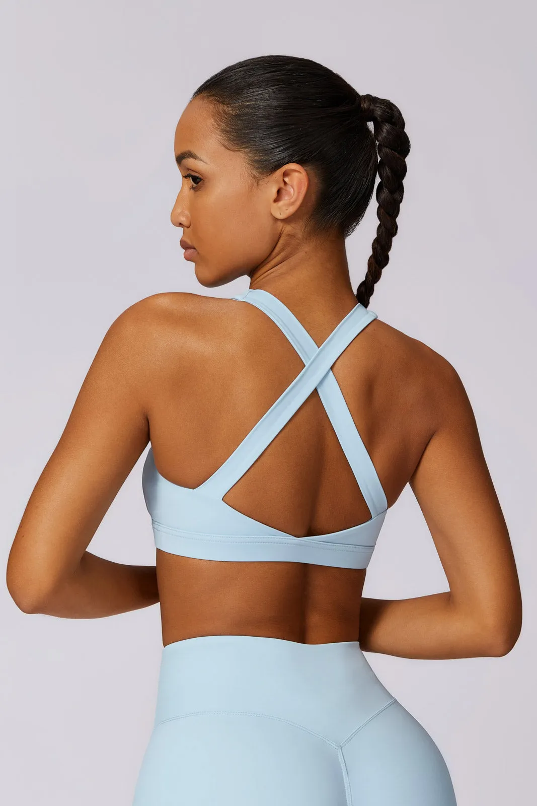 Flex Sports Bra and Leggings Set - Ice Blue