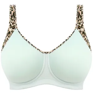 Freya Sonic Moulded Sports Bra Leopard Aqua Blue