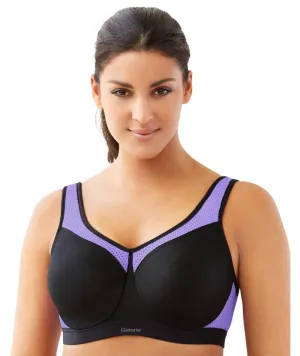 Glamorise High Impact Underwire Sports Bra - Black Purple