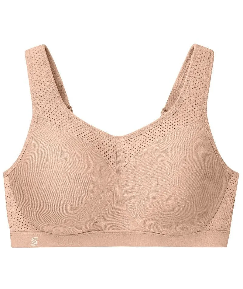 Glamorise High Impact Underwire Sports Bra - Cafe