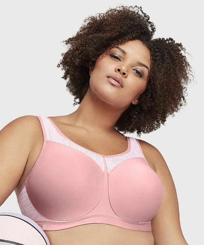 Glamorise High Impact Underwire Sports Bra - Pink Blush