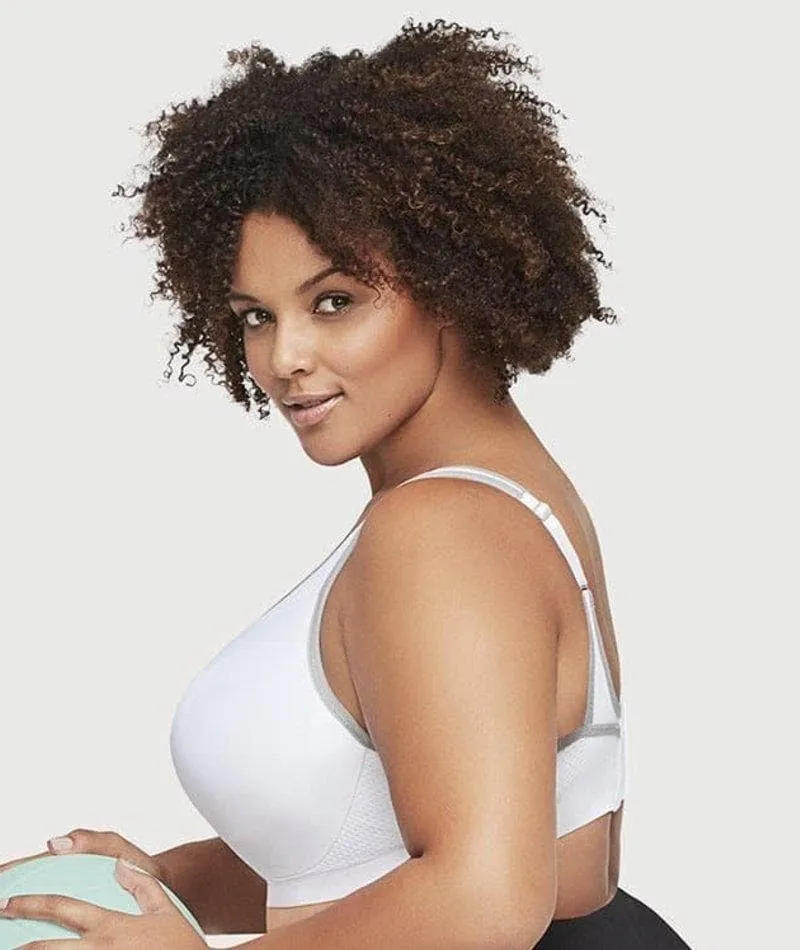 Glamorise High Impact Underwire Sports Bra - White