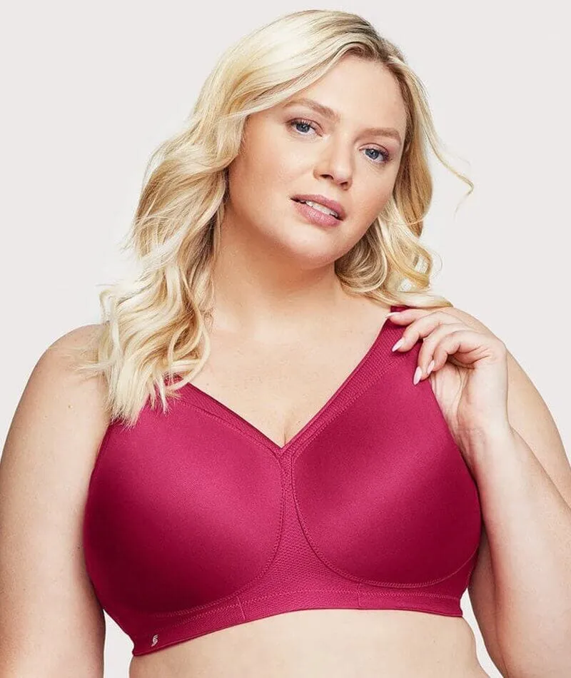 Glamorise Magiclift Seamless Wire-Free Sports Bra - Ruby Red