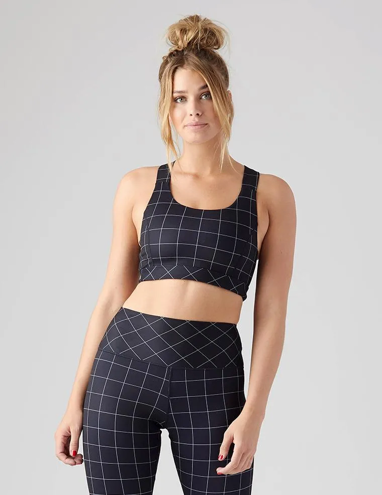 Glyder Full Force Bra - Black Windowpane