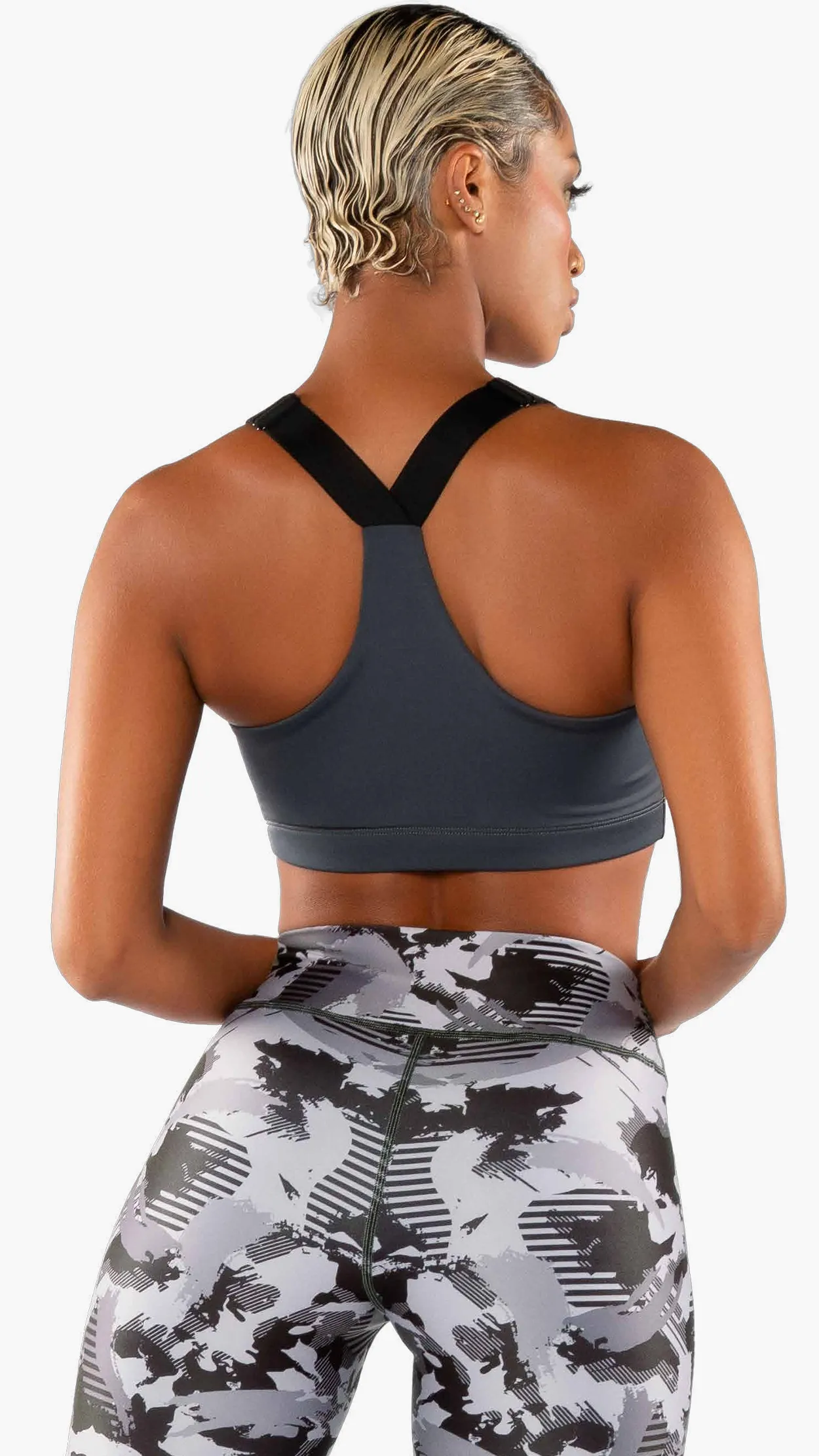 Gray Workout Sport Bra (Ref-TC087