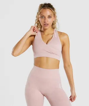 Gymshark Adapt Camo Seamless Sports Bra - Light Pink