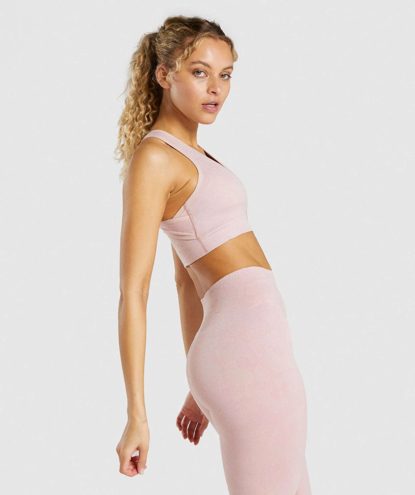 Gymshark Adapt Camo Seamless Sports Bra - Light Pink