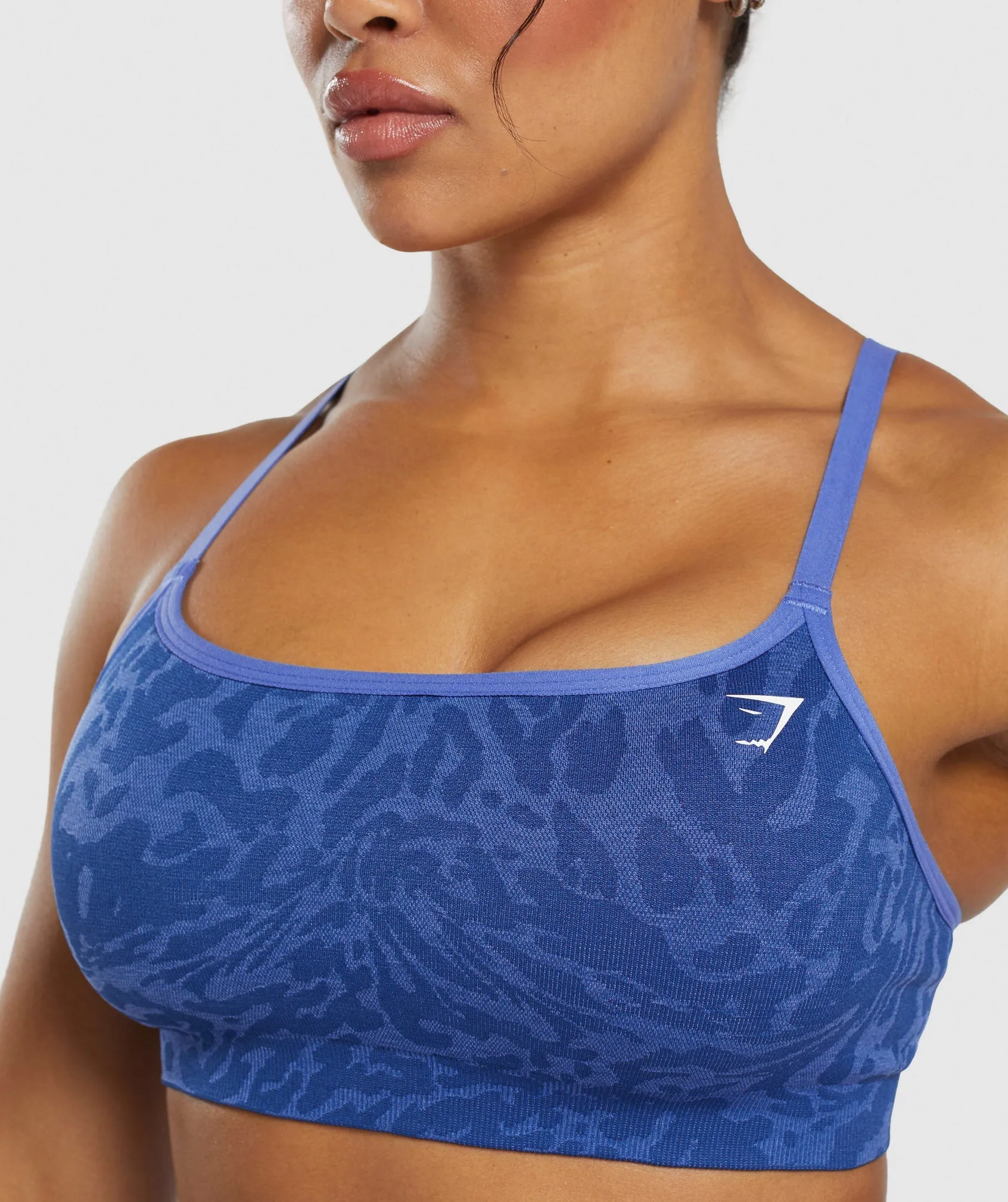 Gymshark Adapt Safari Seamless Sports Bra - Wave Blue/Iris Blue