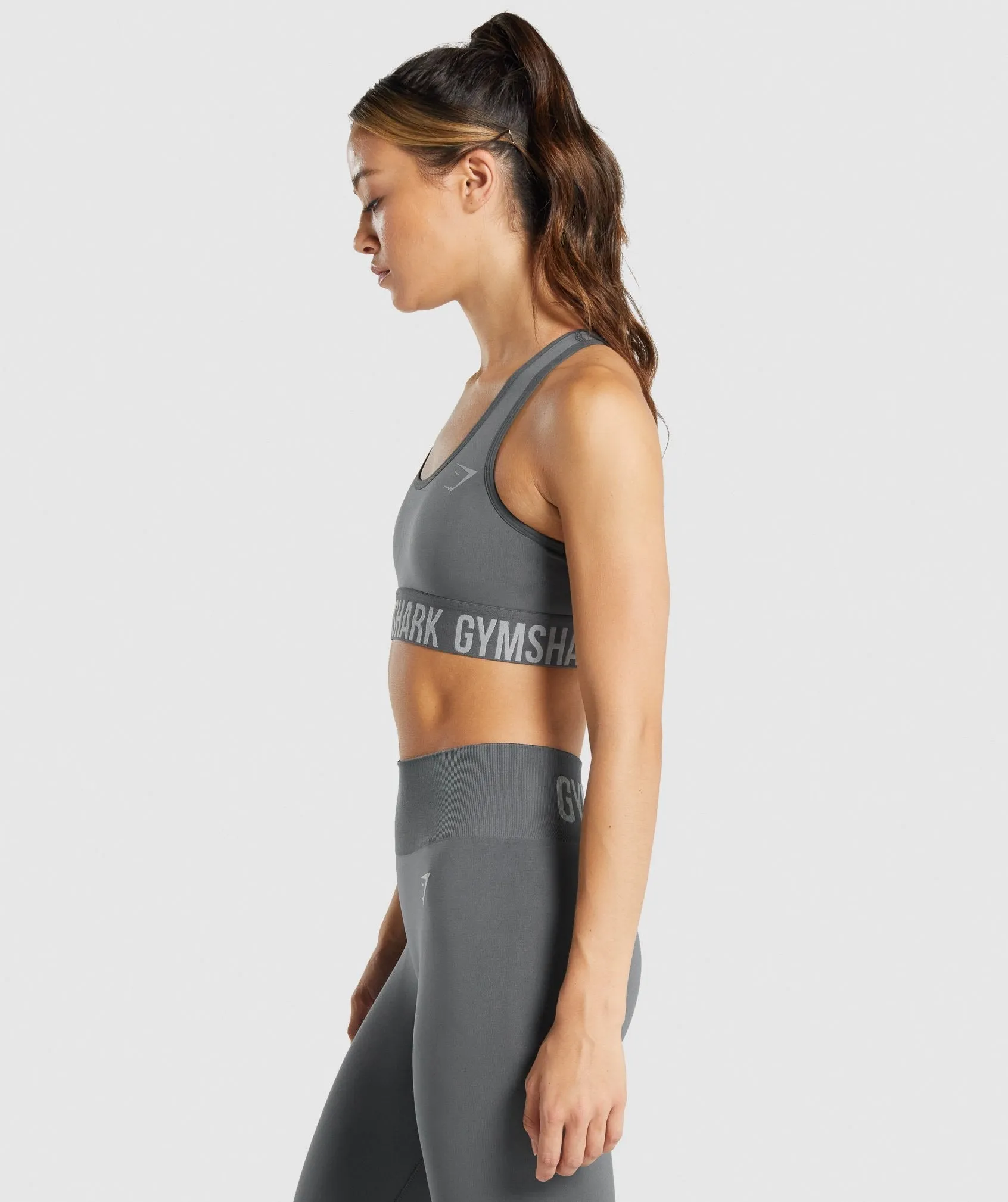 Gymshark Fit Seamless Sports Bra - Charcoal