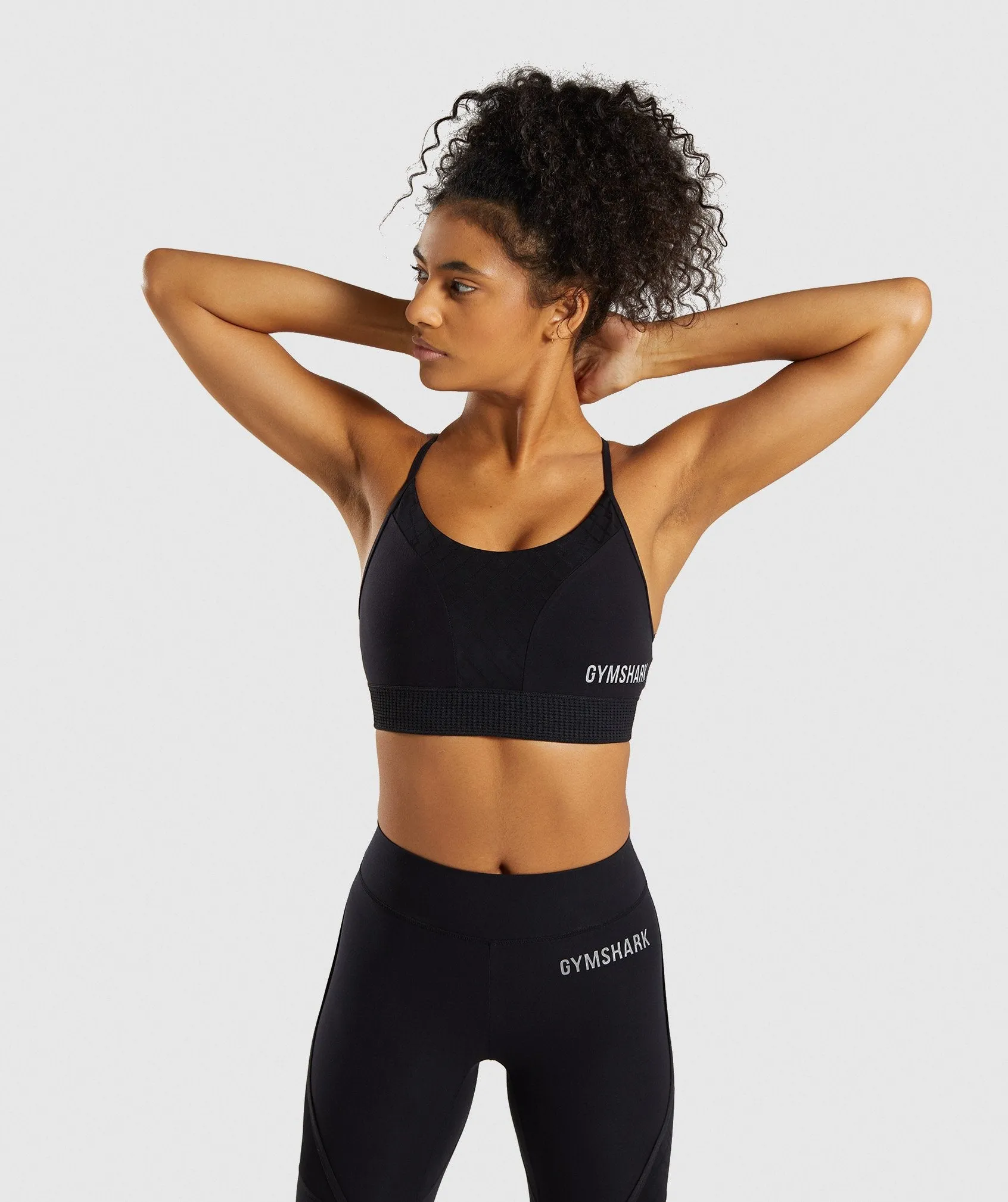 Gymshark Geo Mesh Sports Bra - Black