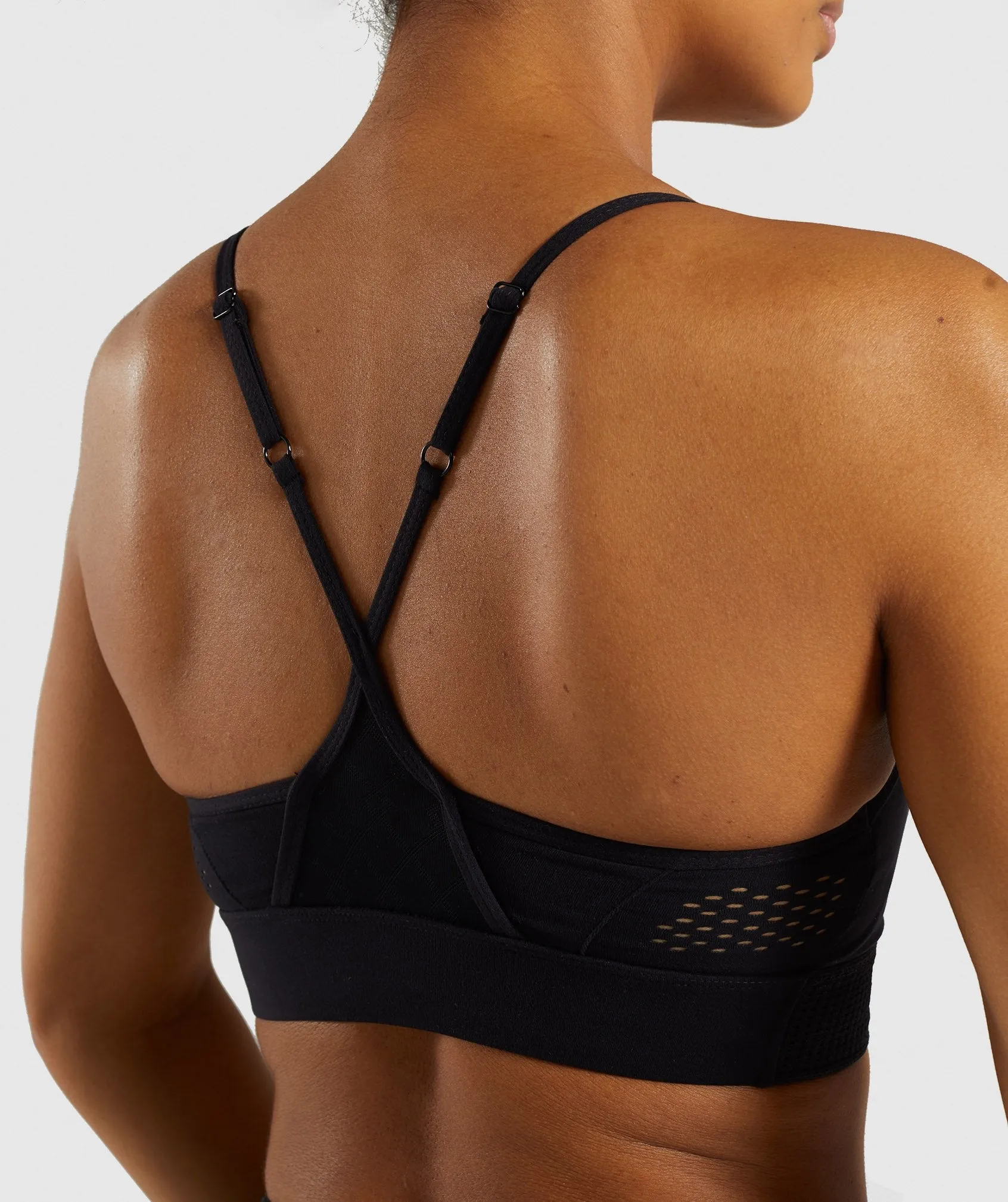 Gymshark Geo Mesh Sports Bra - Black