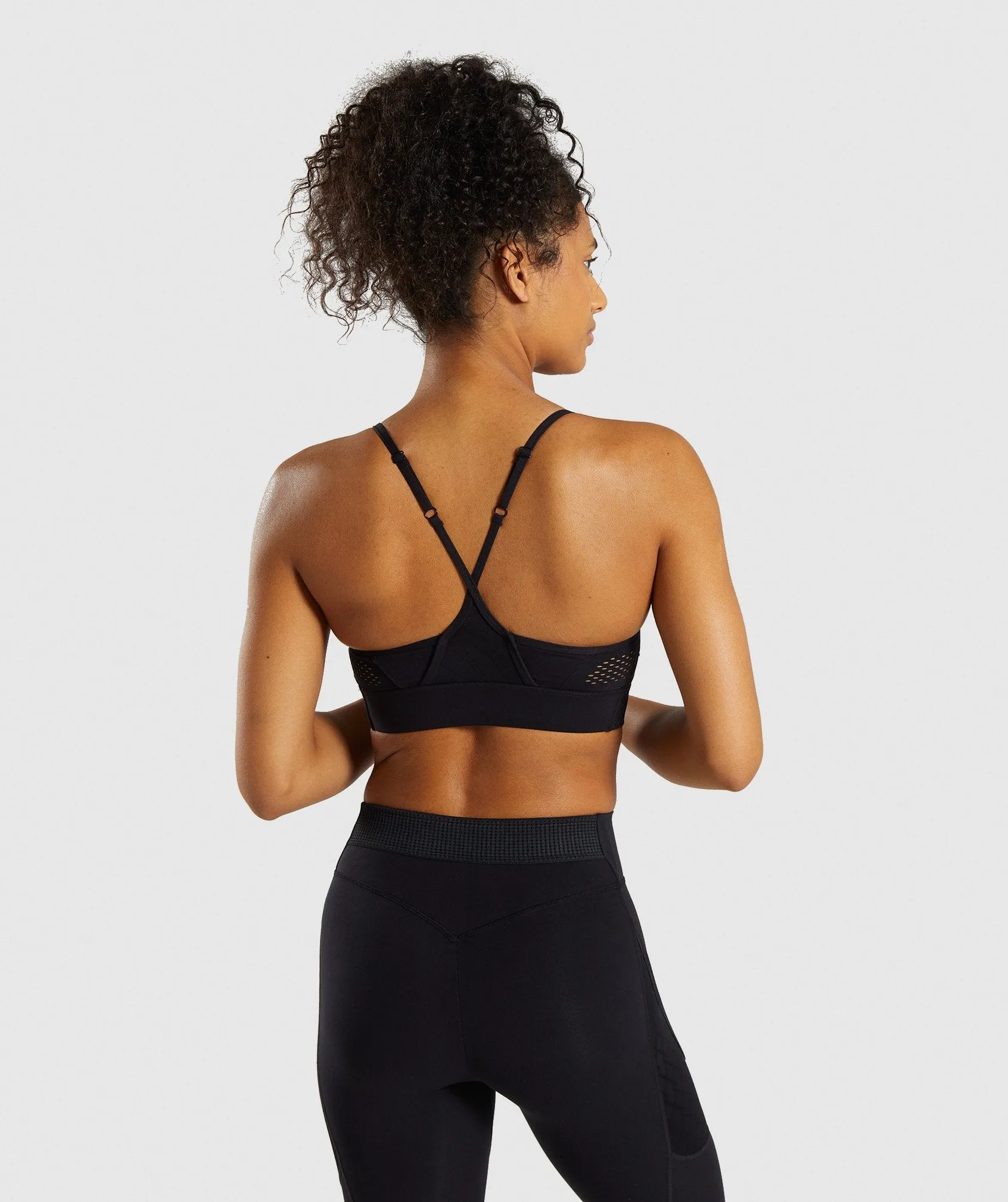 Gymshark Geo Mesh Sports Bra - Black