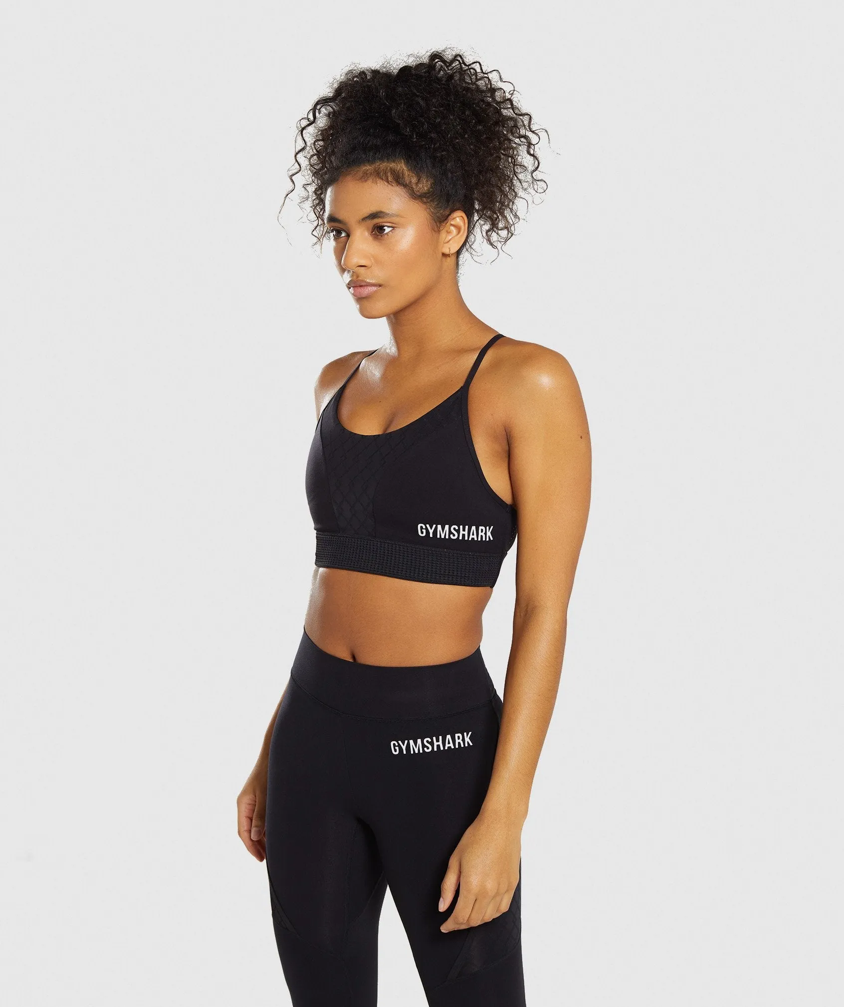 Gymshark Geo Mesh Sports Bra - Black