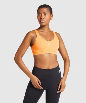 Gymshark Scoop Neck Training Sports Bra - Orange