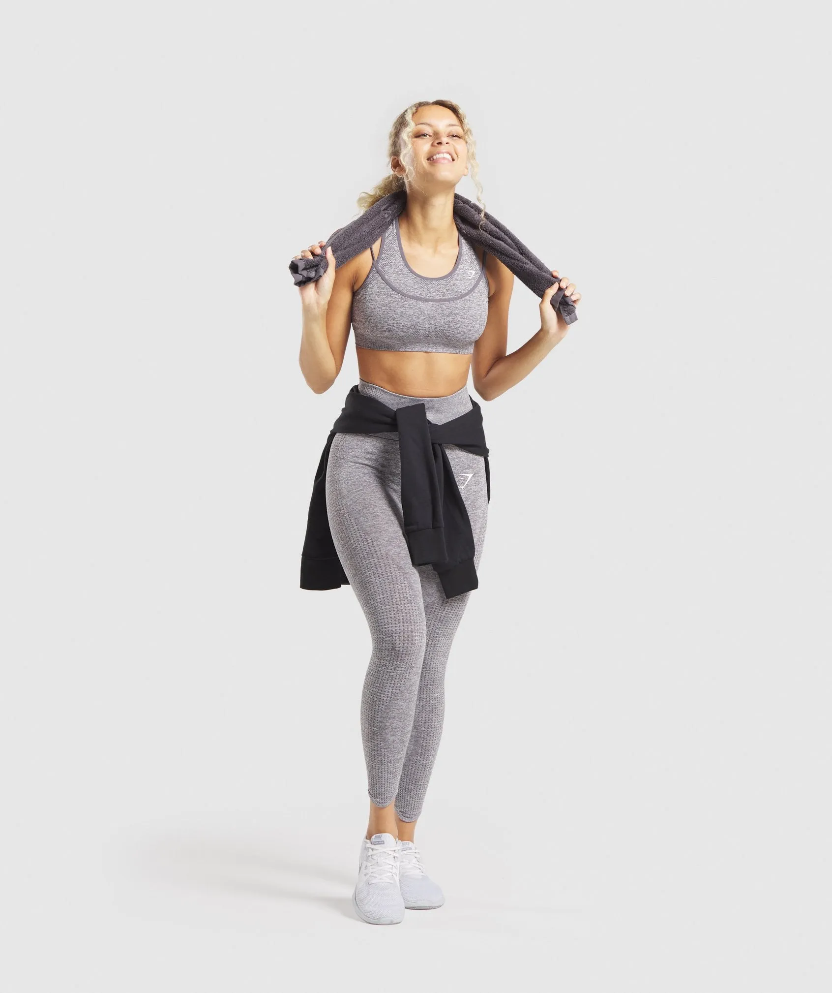 Gymshark Vital Rise Sports Bra - Smokey Grey Marl