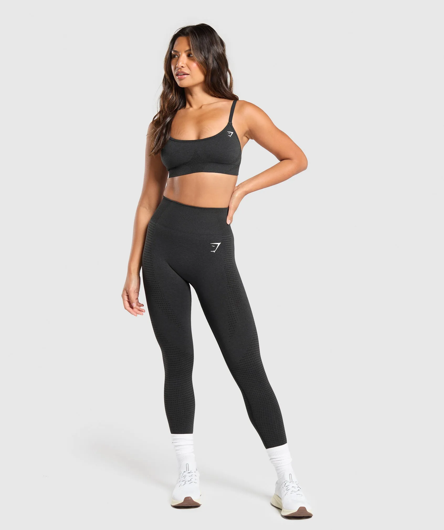 Gymshark Vital Seamless Sports Bra - Black Marl