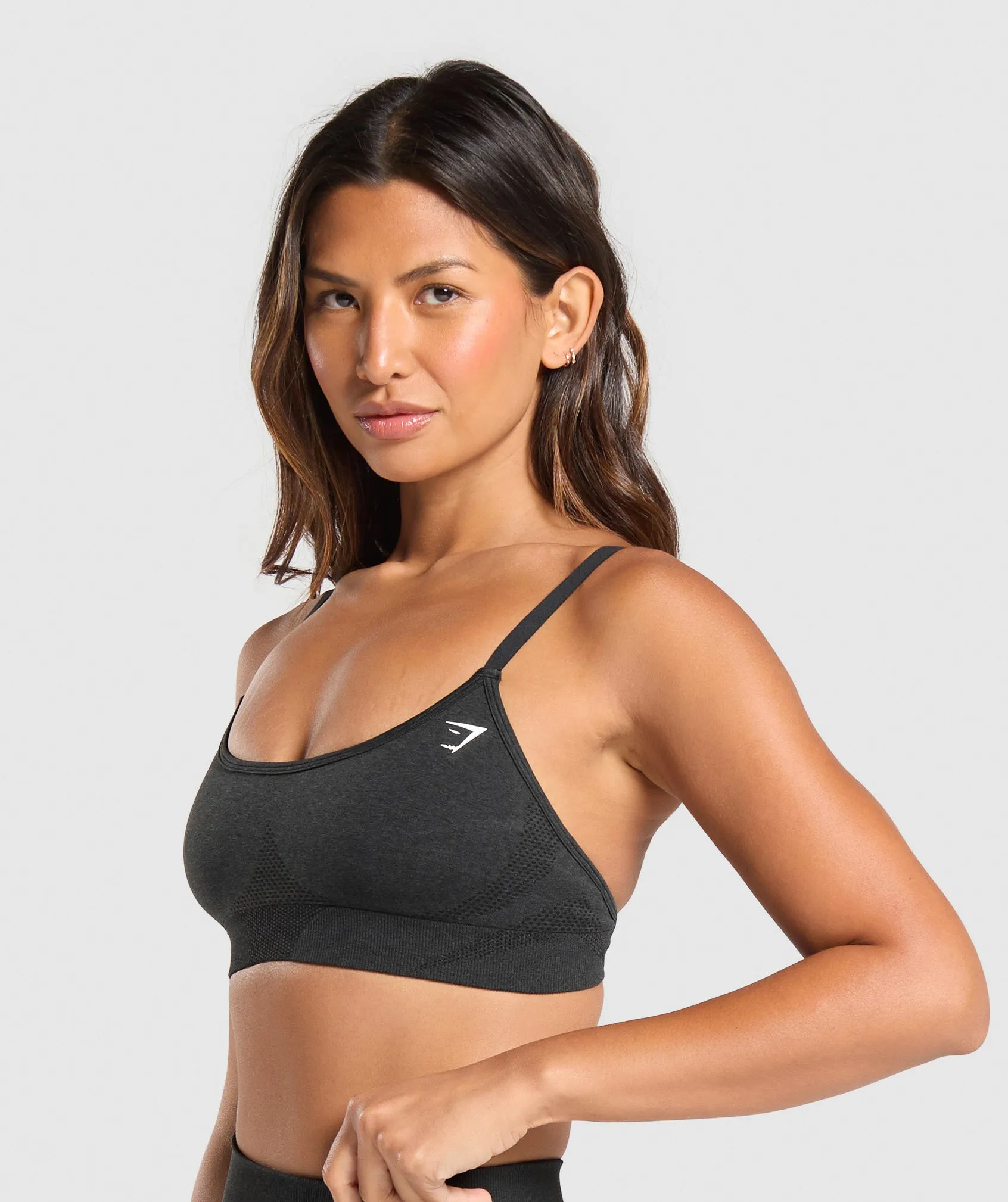 Gymshark Vital Seamless Sports Bra - Black Marl