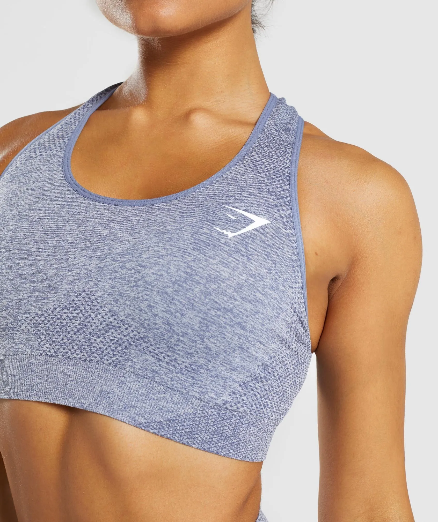 Gymshark Vital Seamless Sports Bra - Steel Blue Marl