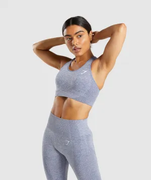 Gymshark Vital Seamless Sports Bra - Steel Blue Marl