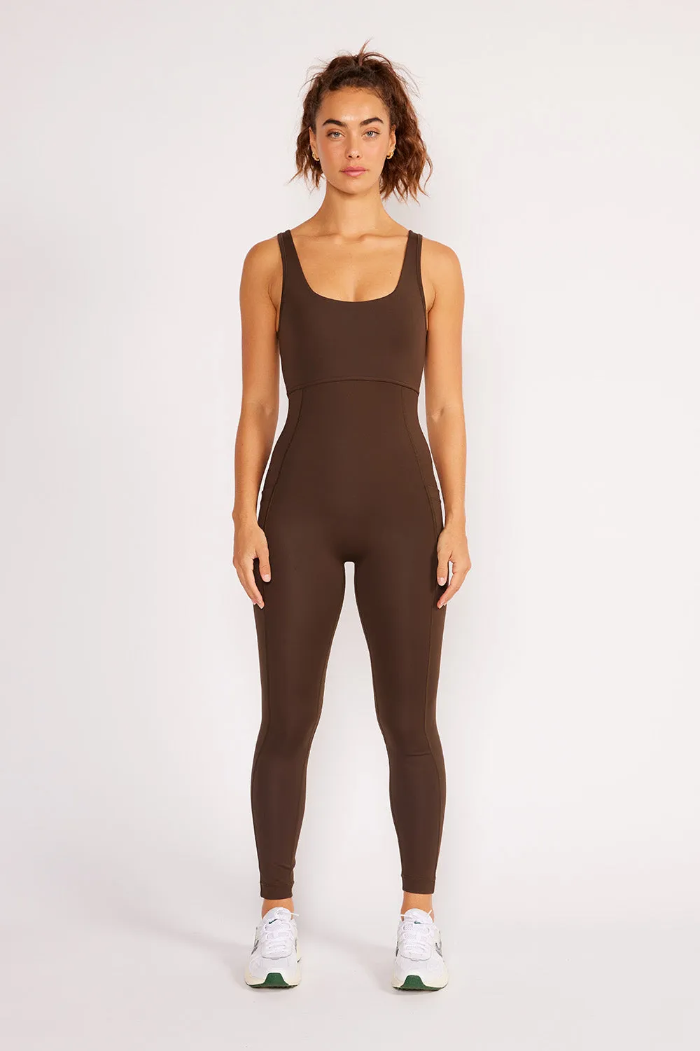 Heather jumpsuit chocolate