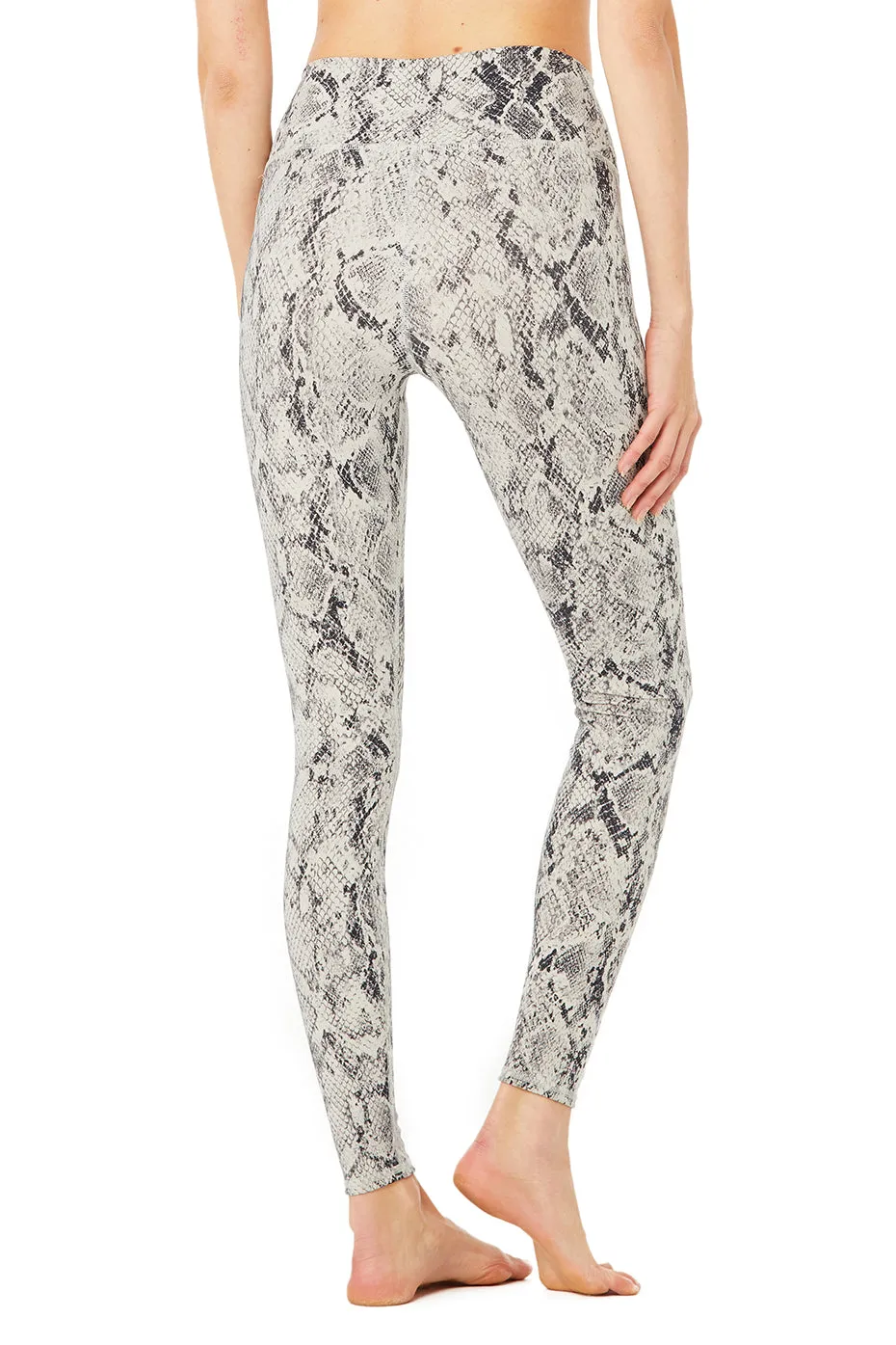 High-Waist Snakeskin Vapor Legging - Bone