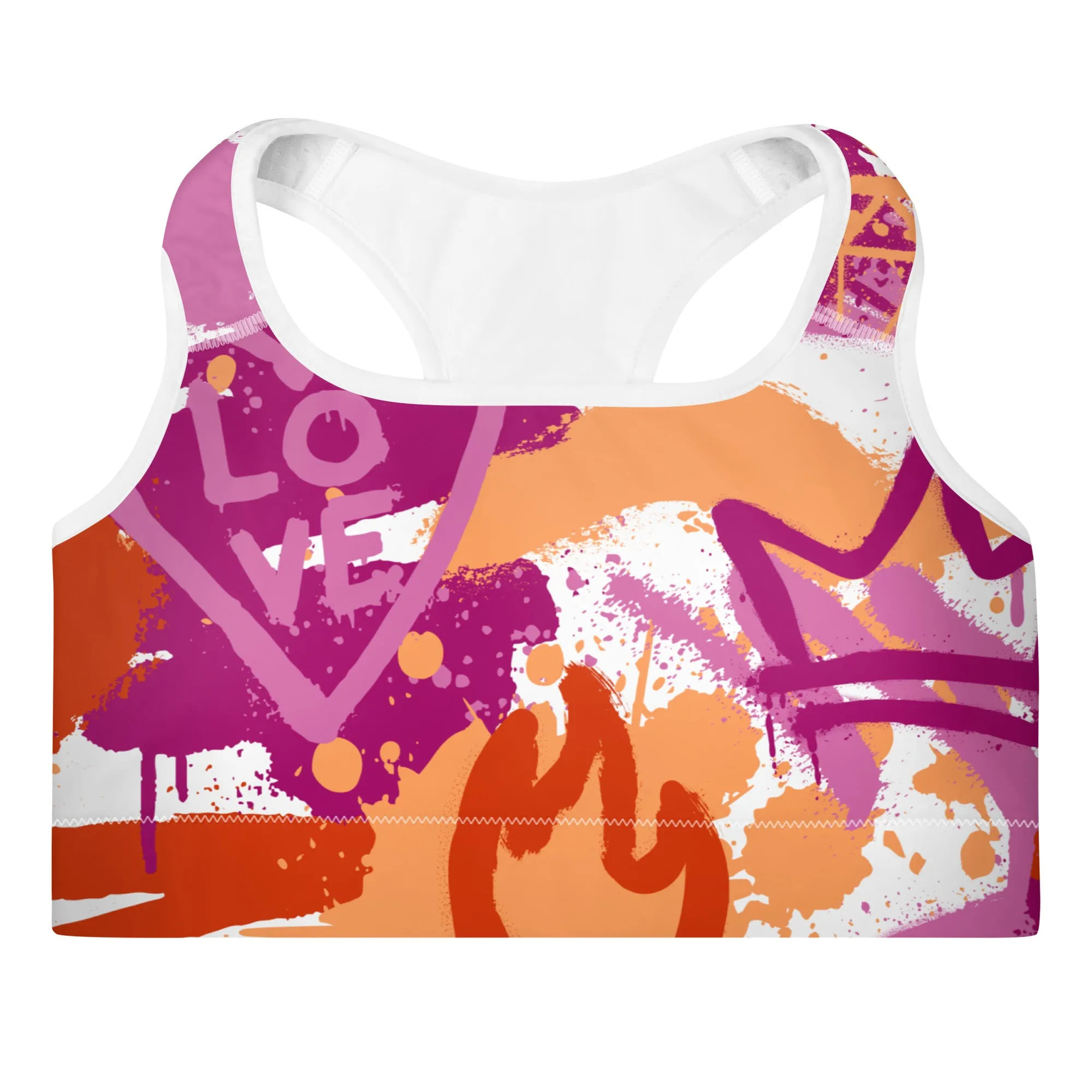 Lesbian Pride Graffiti Sports Bra