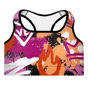 Lesbian Pride Graffiti Sports Bra