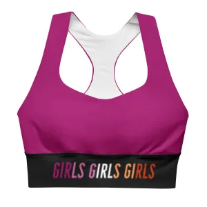 Lesbian Sports Bra - Deep Pink