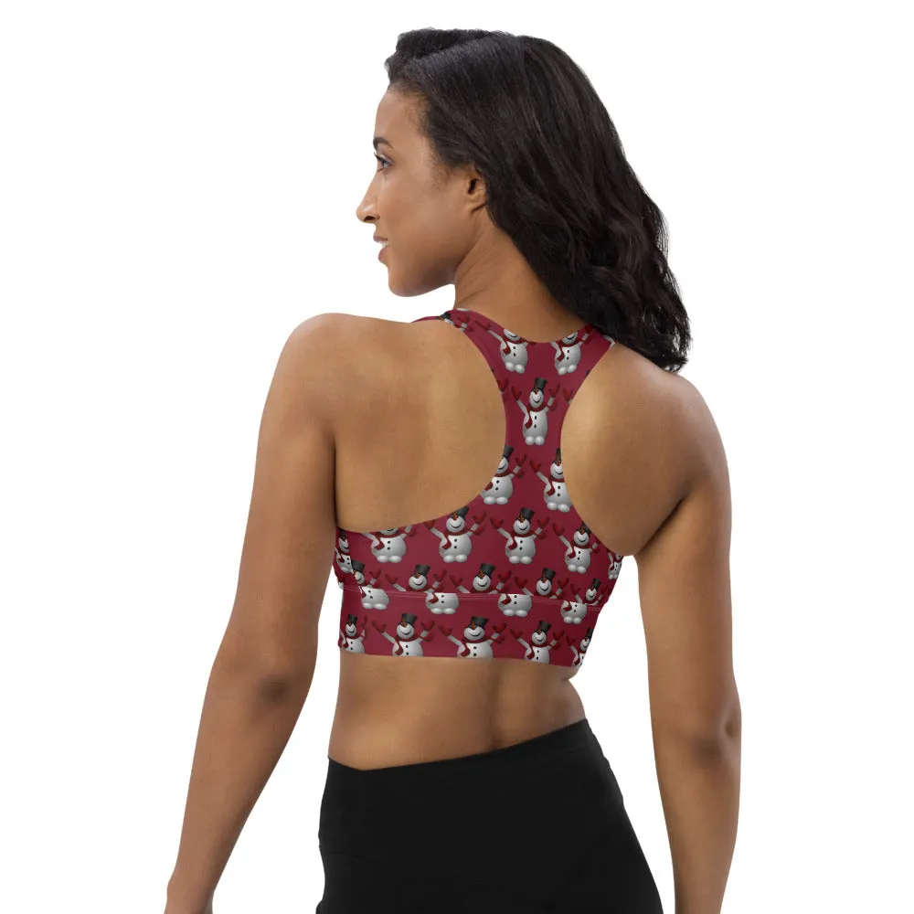 Longline Snowman sports bra