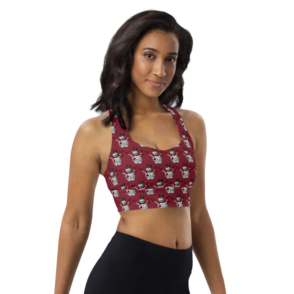 Longline Snowman sports bra