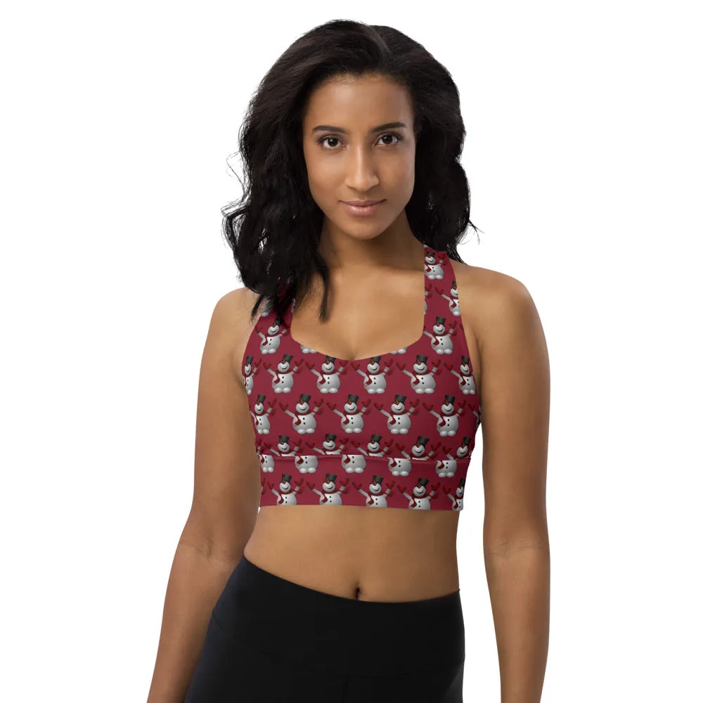 Longline Snowman sports bra