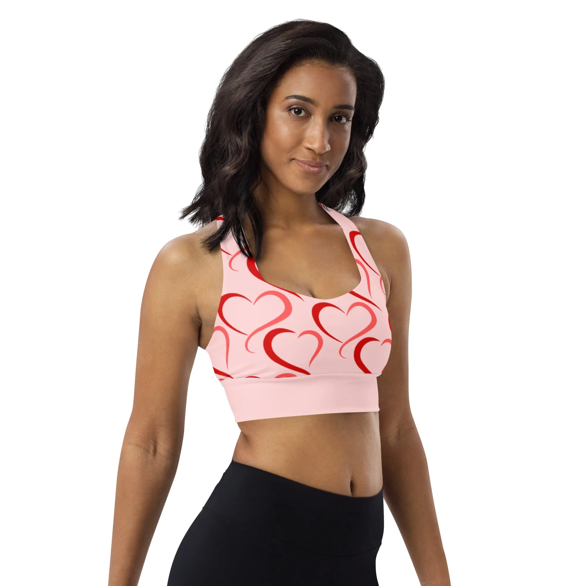 Longline sports bra Heart Rings