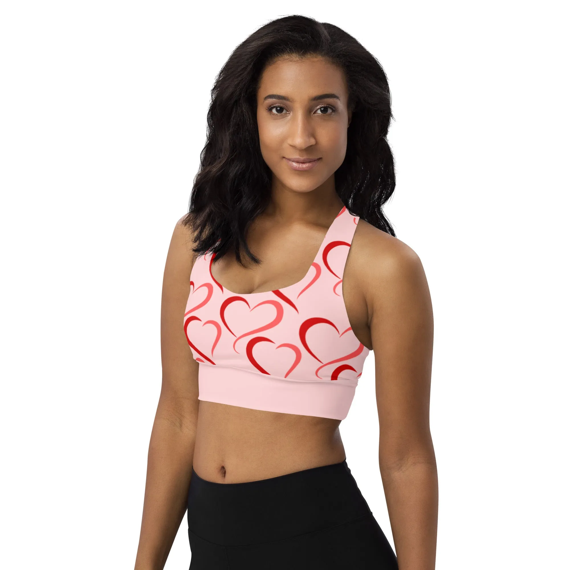 Longline sports bra Heart Rings