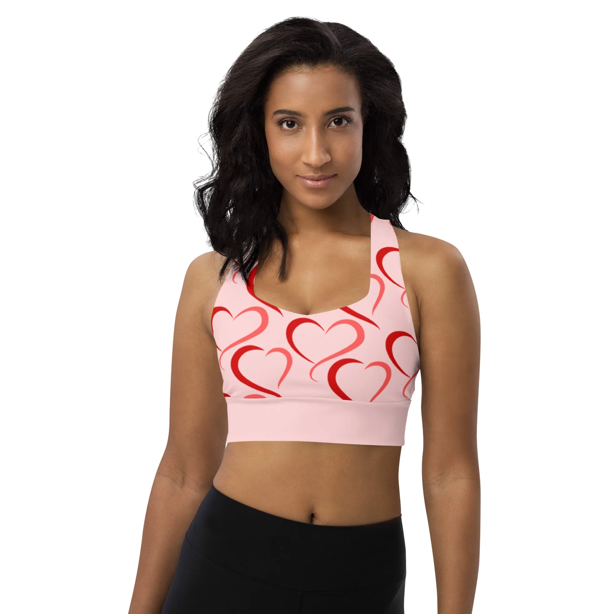 Longline sports bra Heart Rings