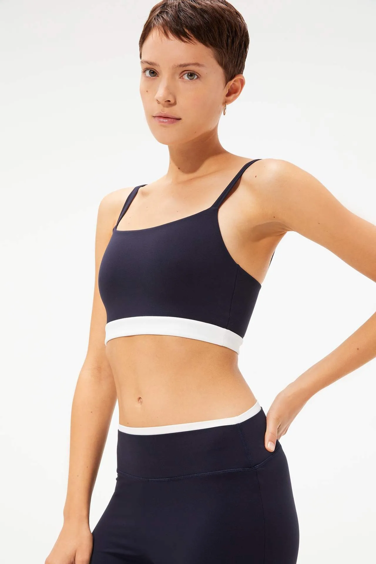 Lou Airweight Bra, Indigo/Off White