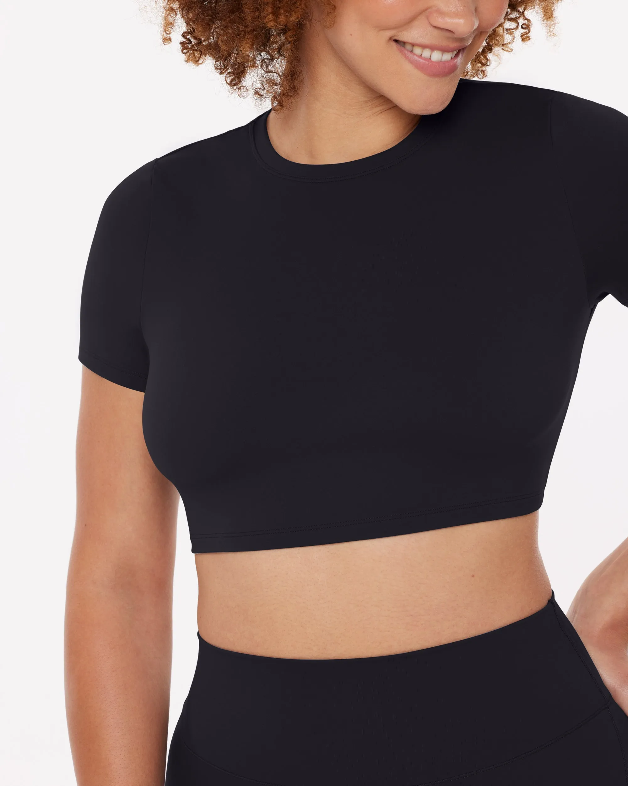 Lounge Athleisure Short Sleeve Crop T-Shirt