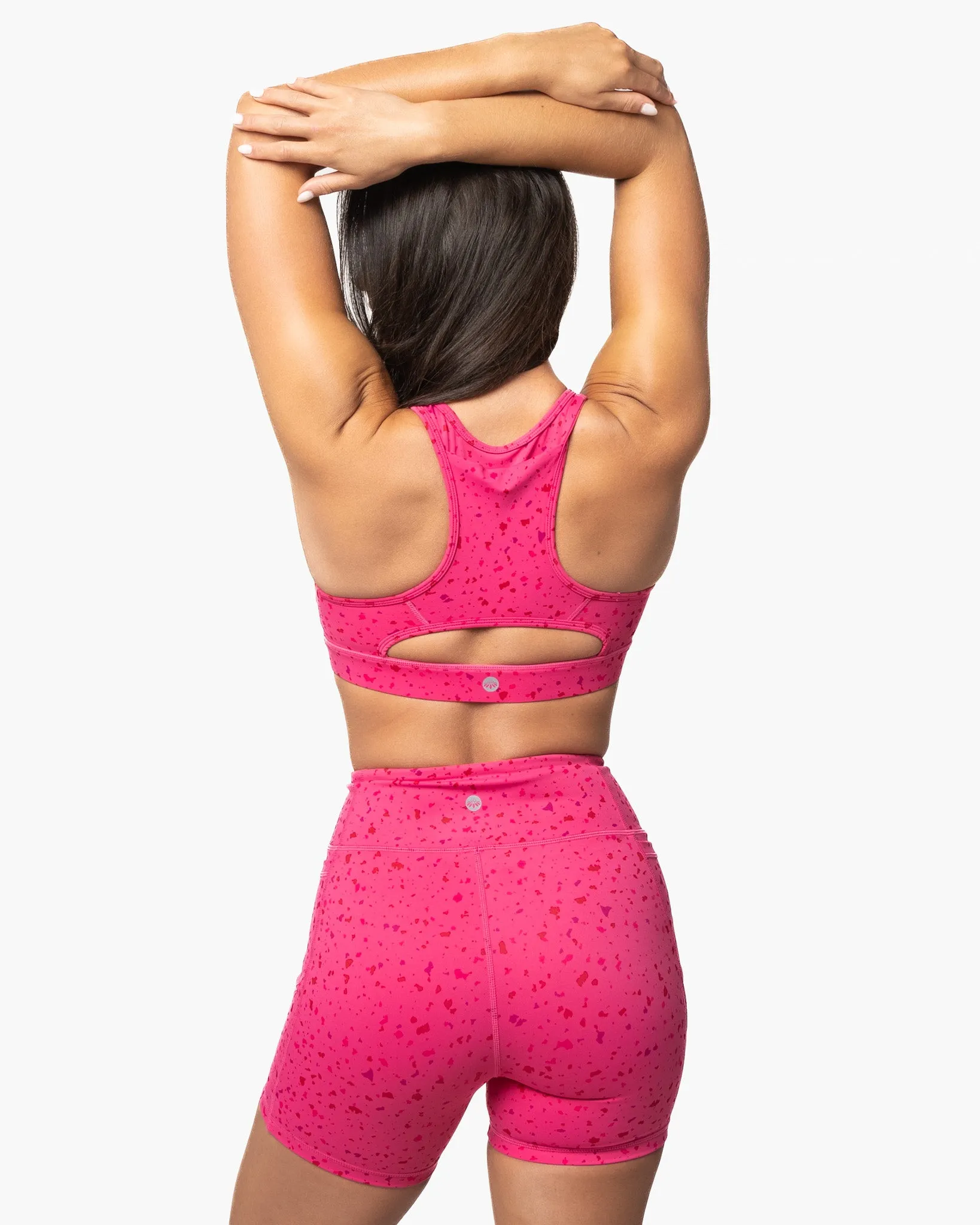 Lux Sarah Sports Bra - Hibiscus Terrazzo