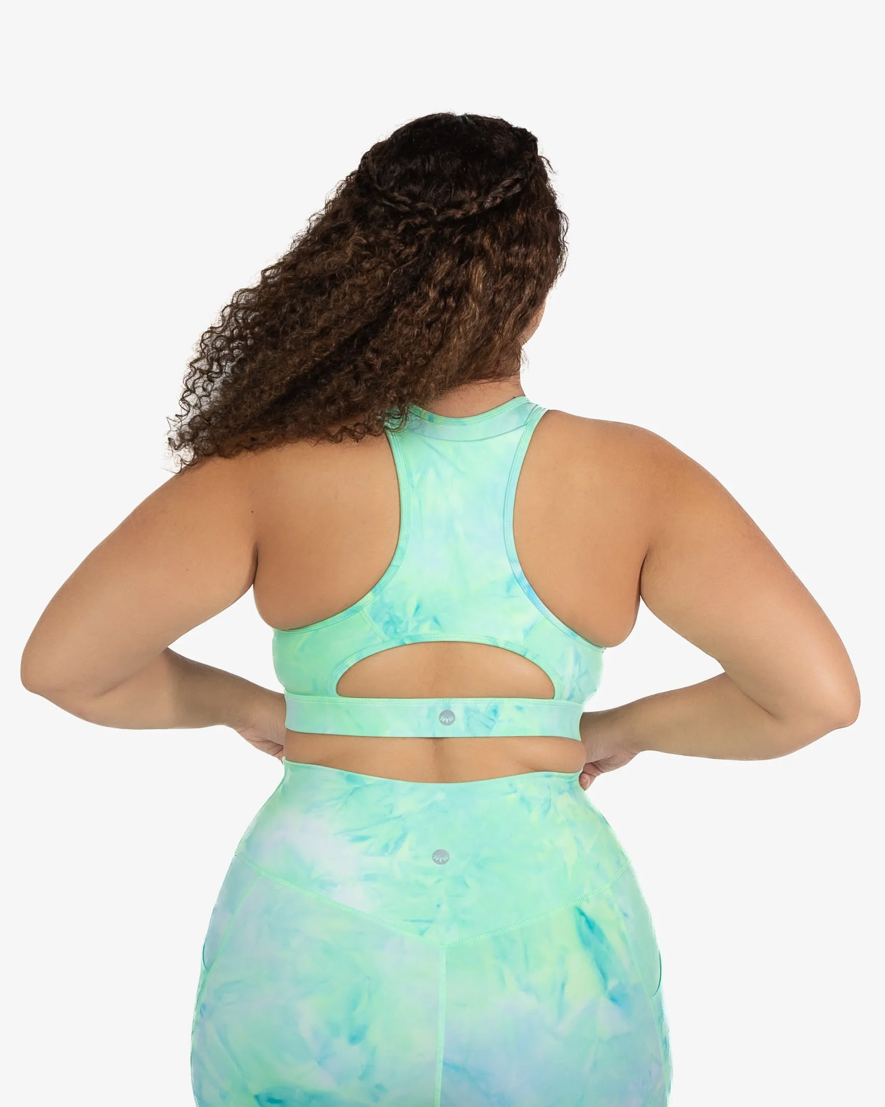 Lux Sarah Sports Bra - Key Lime Tie Dye