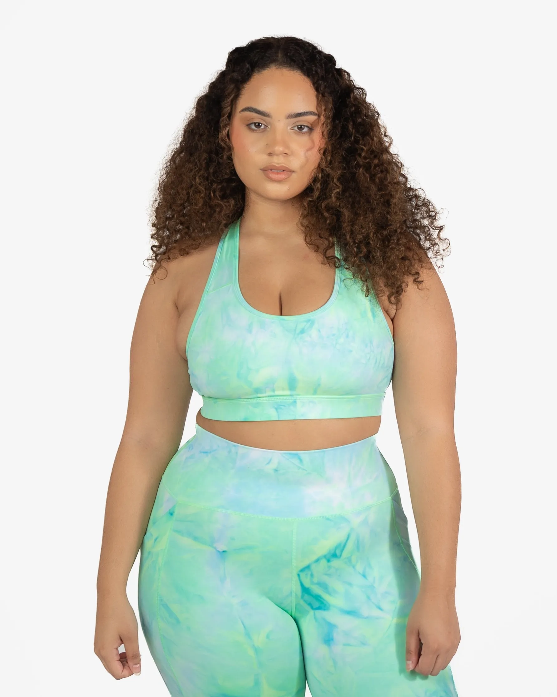 Lux Sarah Sports Bra - Key Lime Tie Dye