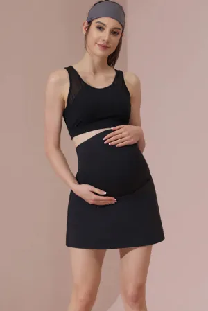 Maacie Maternity Tennis Skirts Quick-Dry Sports A-Line Skirt with Pockets