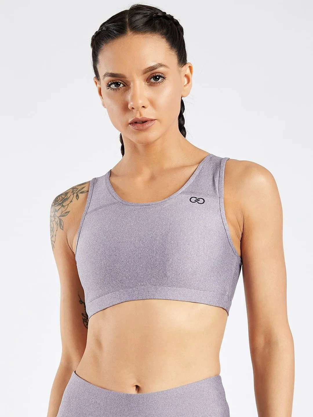 Maxtreme Pace Light Purple High Neck Sports Bra