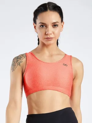 Maxtreme Pace Sunset Orange High Neck Sports Bra