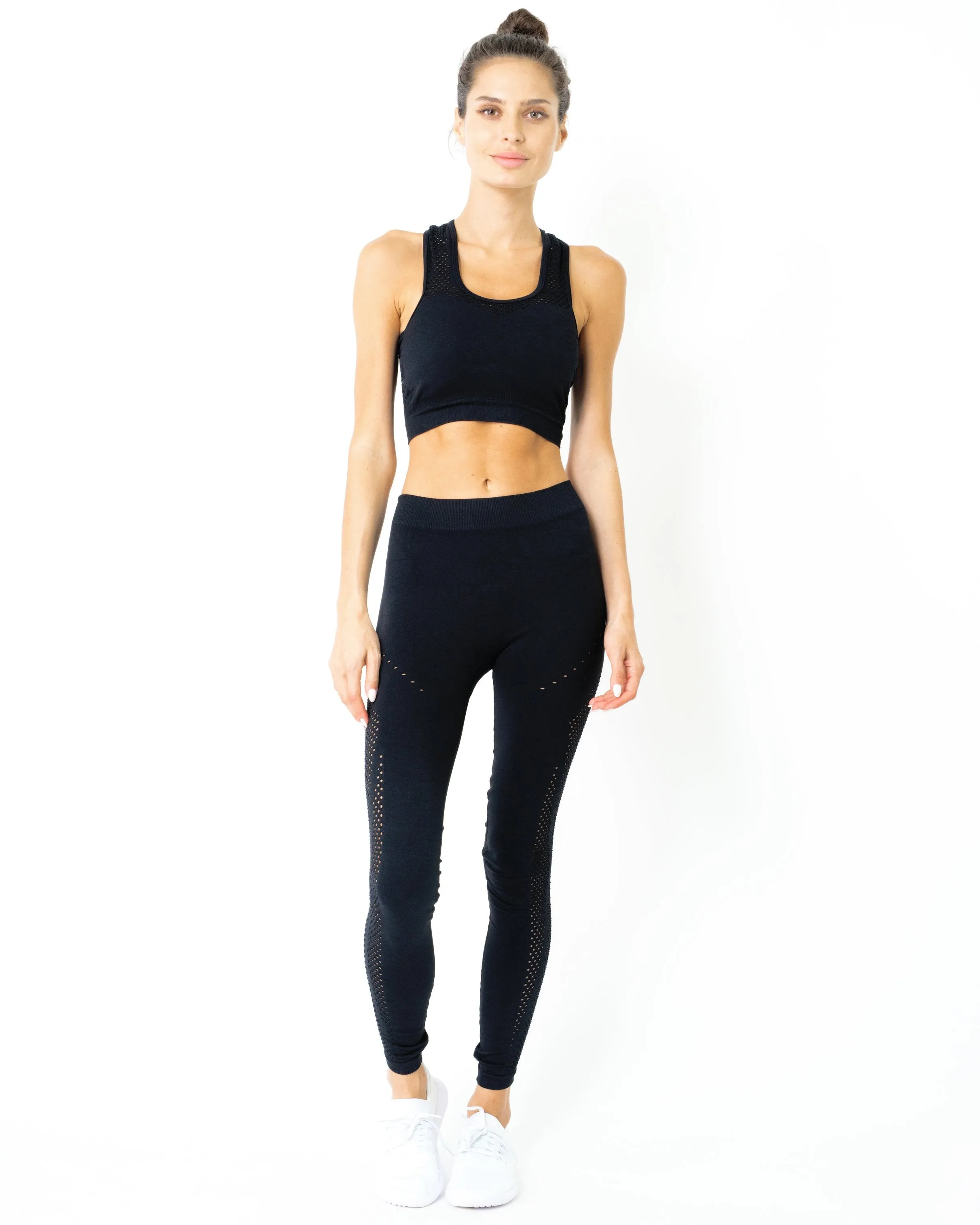 Milano Seamless Sports Bra Black MADE IN ITALY